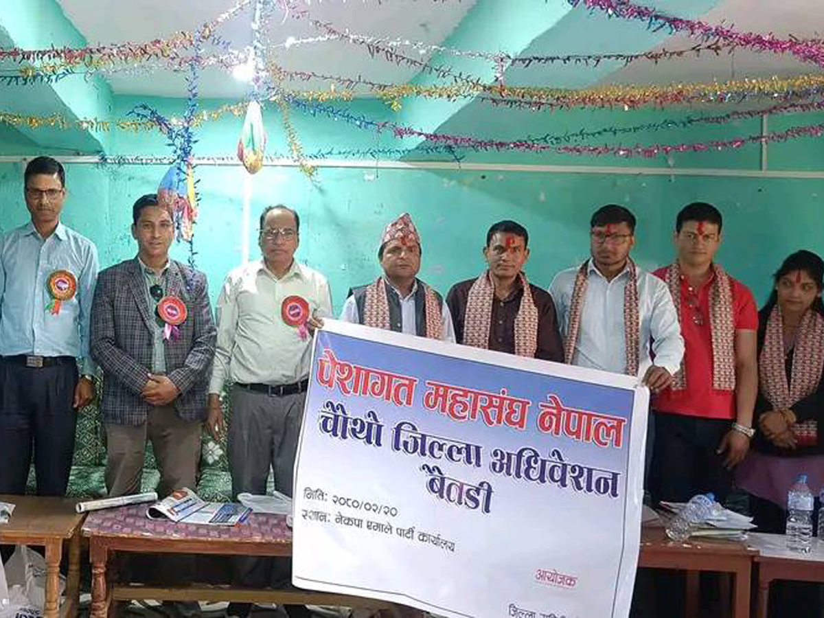 पेशागत महासंघ बैतडीको अध्यक्षमा ओझा 